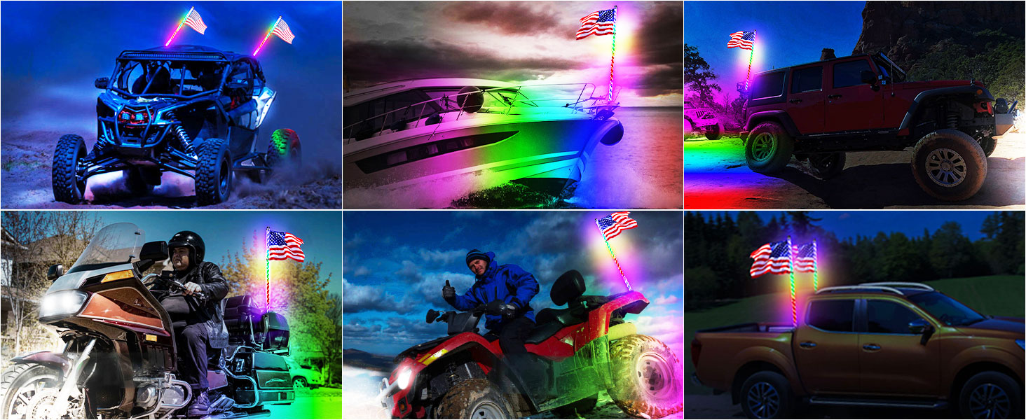 Rgb Led Whip  Lights