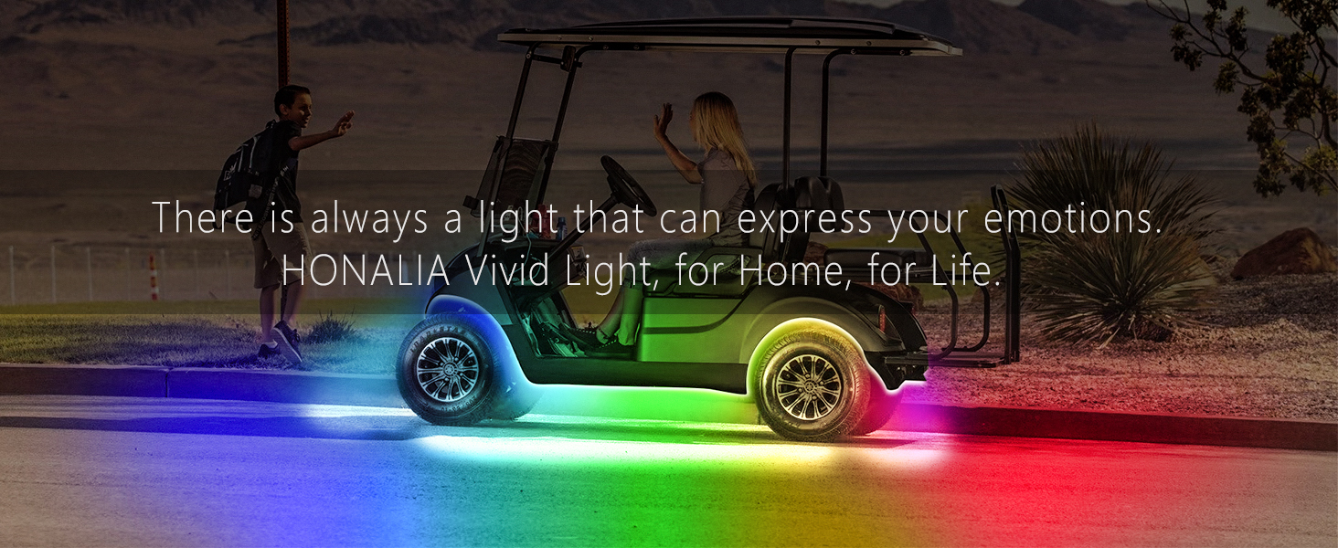 Car Exterior Dream Color Under glow Strip Lights