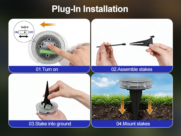 Solar Landscape Lights(Round spot light)