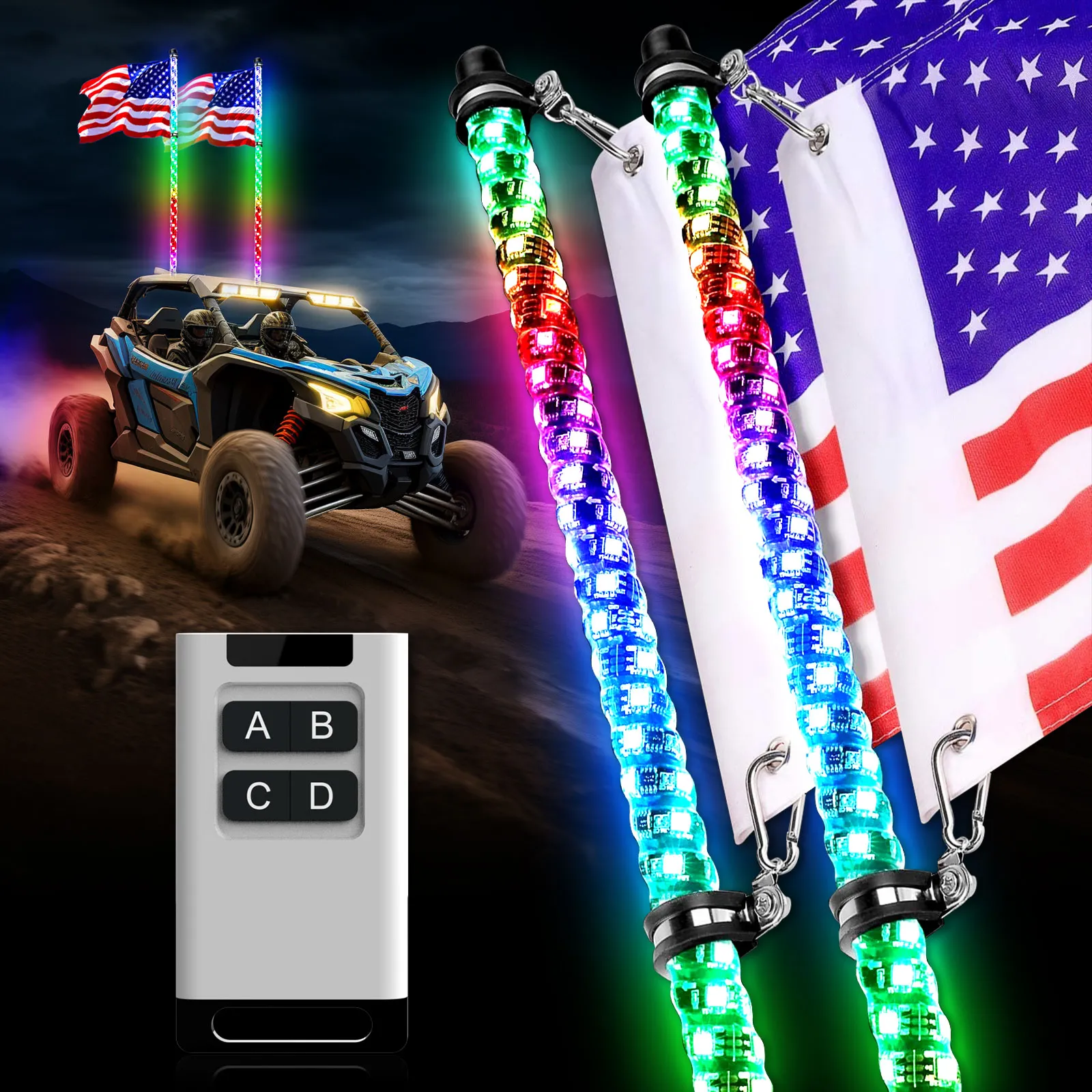Rgb Led Whip  Lights