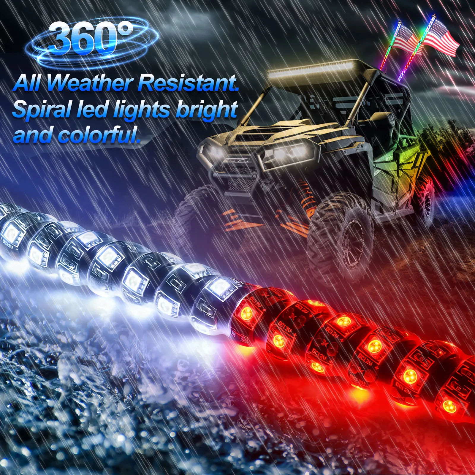 Rgb Led Whip  Lights
