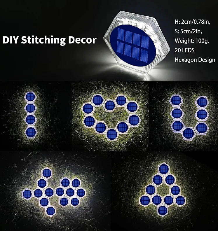 Solar Led Deck Light ( Hexagon )