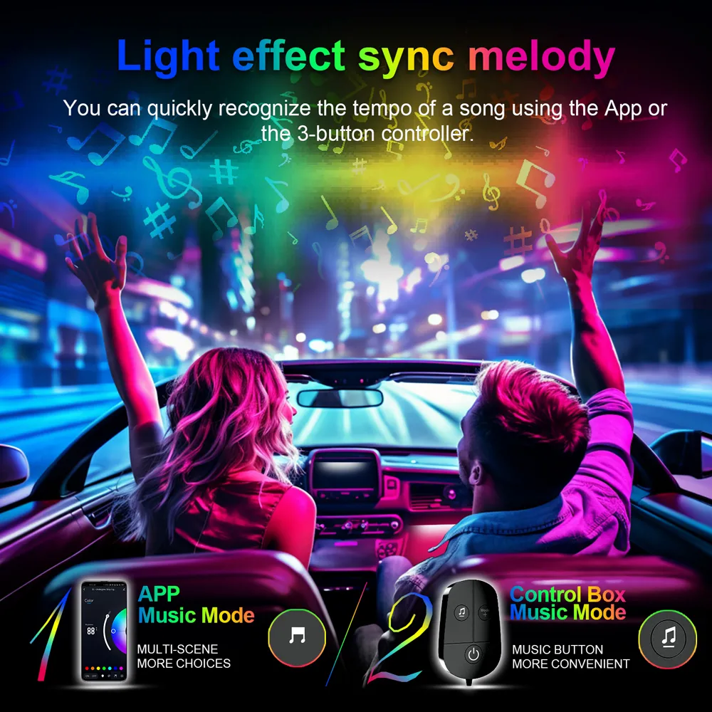 RGB Interior Car Bar Light