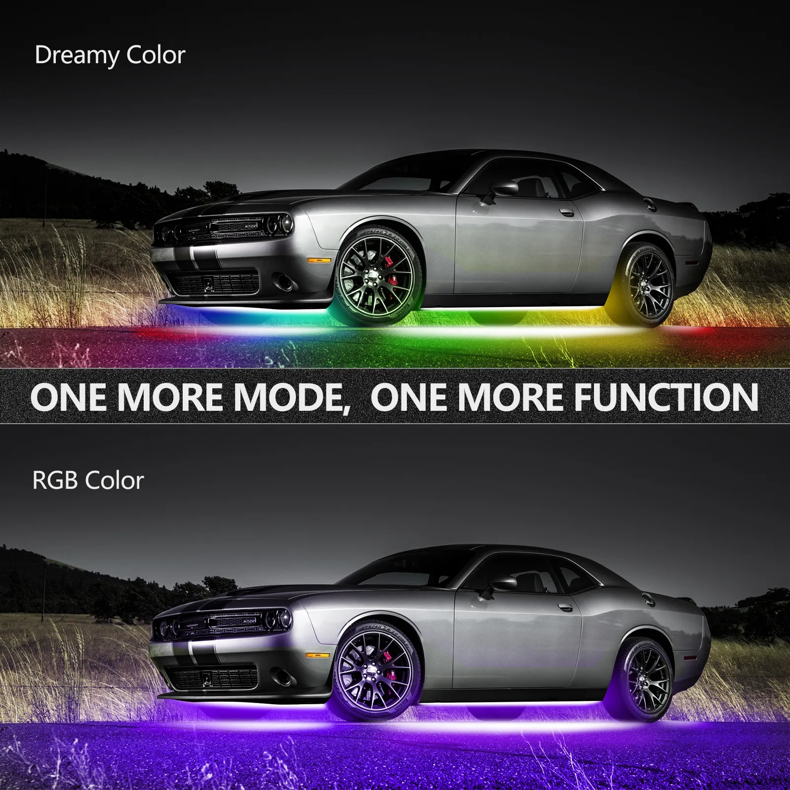 Car Exterior Dream Color Under glow Strip Lights