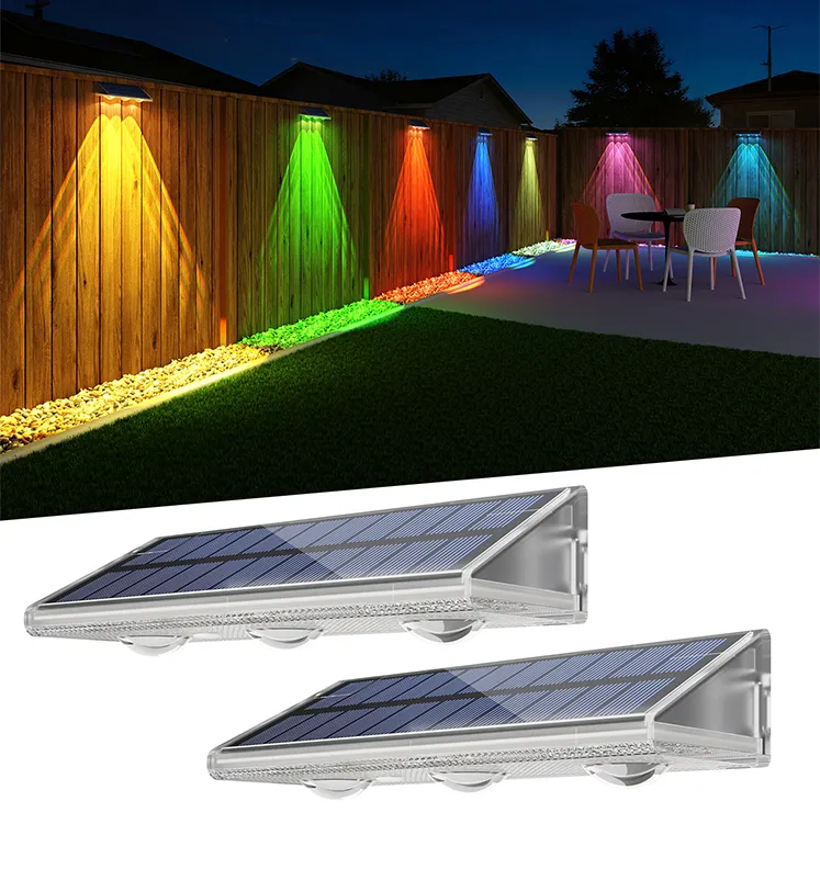 Solar Rgbw Fence Wall light