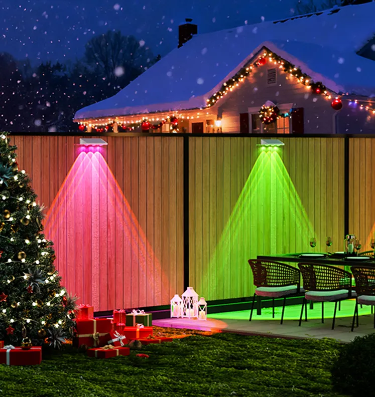 Solar Rgbw Fence Wall light