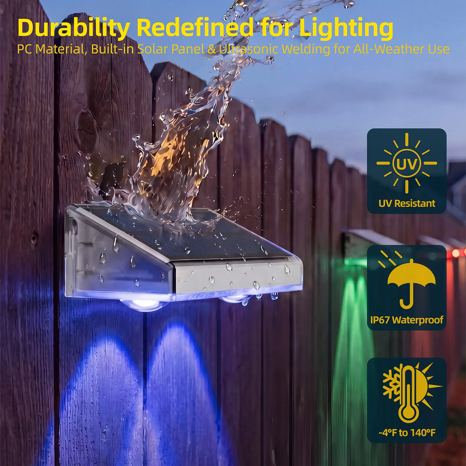 Solar Fence Lights(Small triangle style)