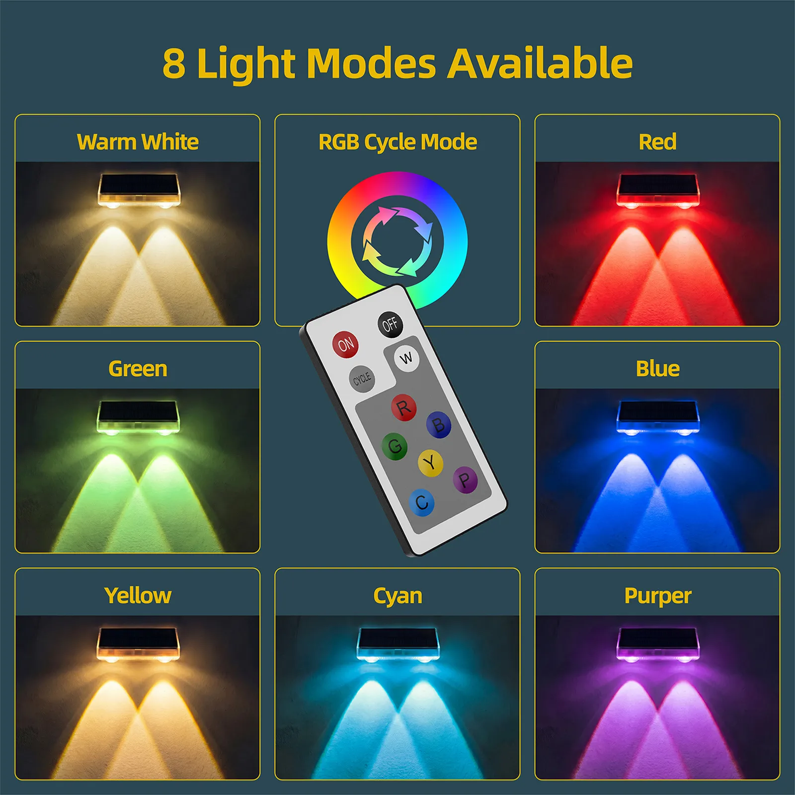 Solar Fence Lights(Small triangle style)