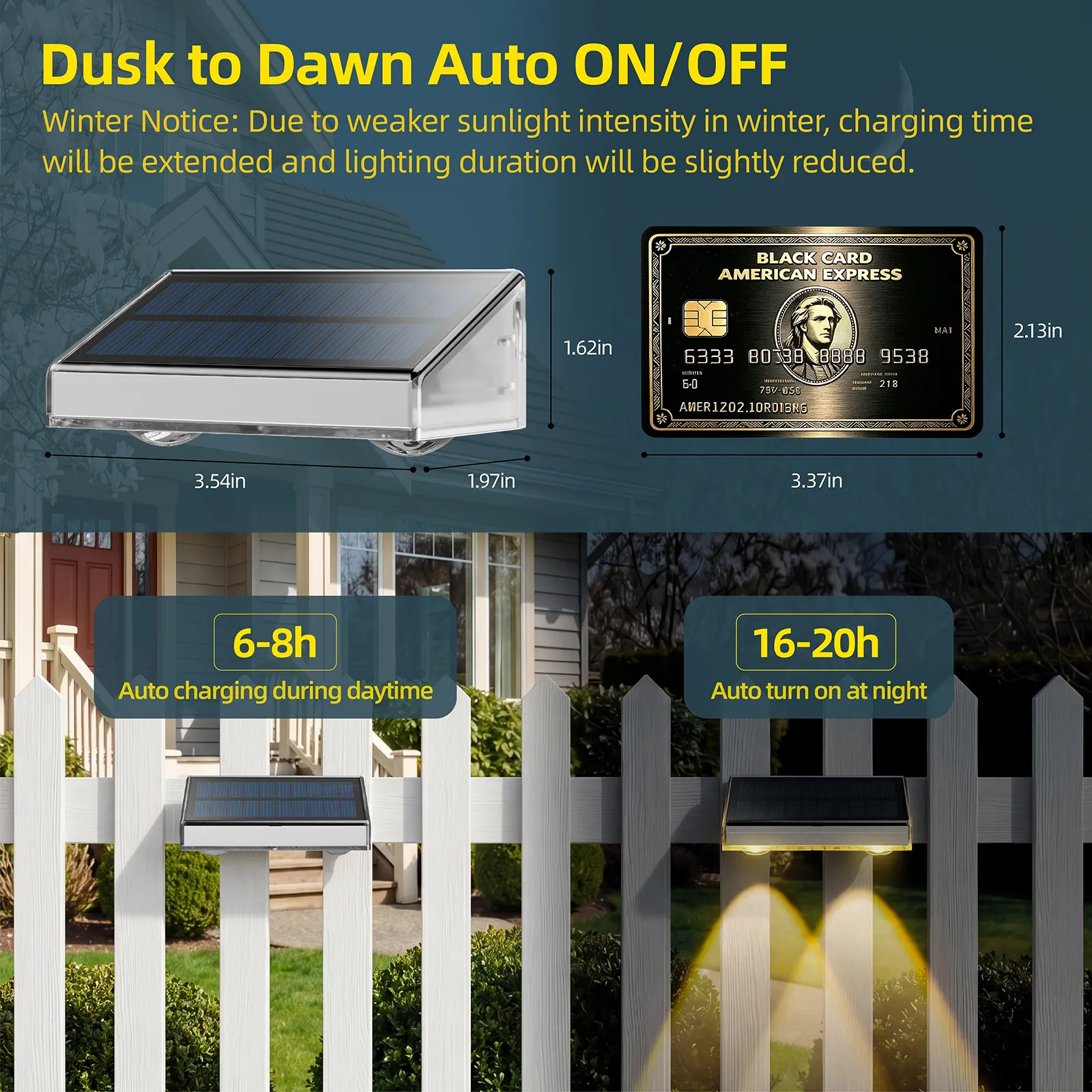 Solar Fence Lights(Small triangle style)